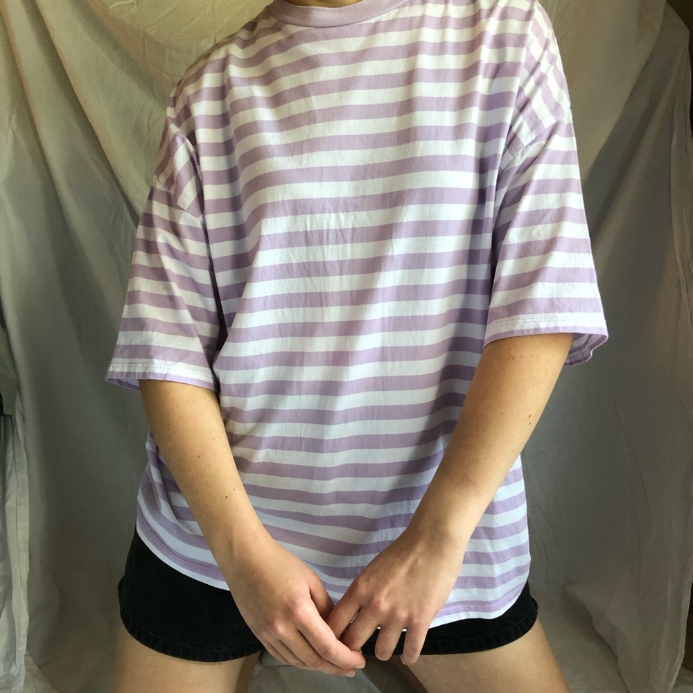 🌟 Super-Oversized T-shirt in Chunky Stripe